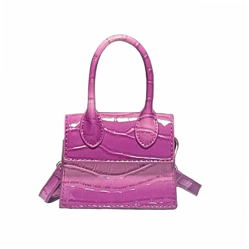 4172 Cute Purse Mini Crossbody Bags Top Handle Clutch Handbag Purple